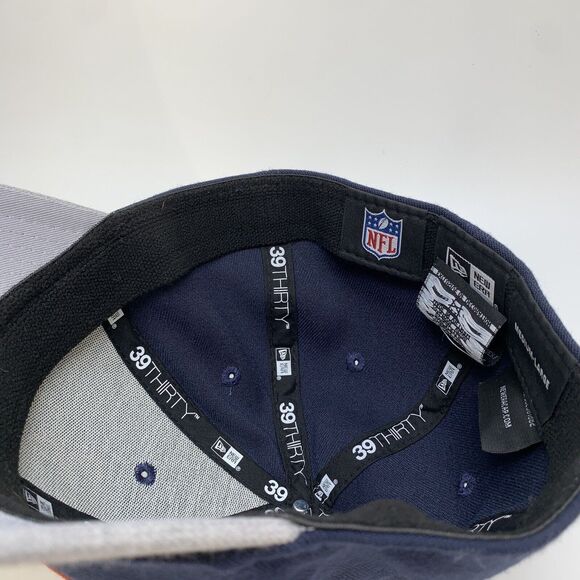 Chicago Bears New Era 39Thirty Fitted M/L Blue Embroidered Bear Cap Hat(H10) - Picture 12 of 16